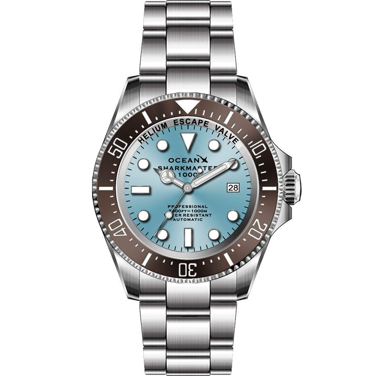 OceanX Sharkmaster 1000 sms1015 – Herr – 44 mm – Analogt – Automatiskt – Safirglas