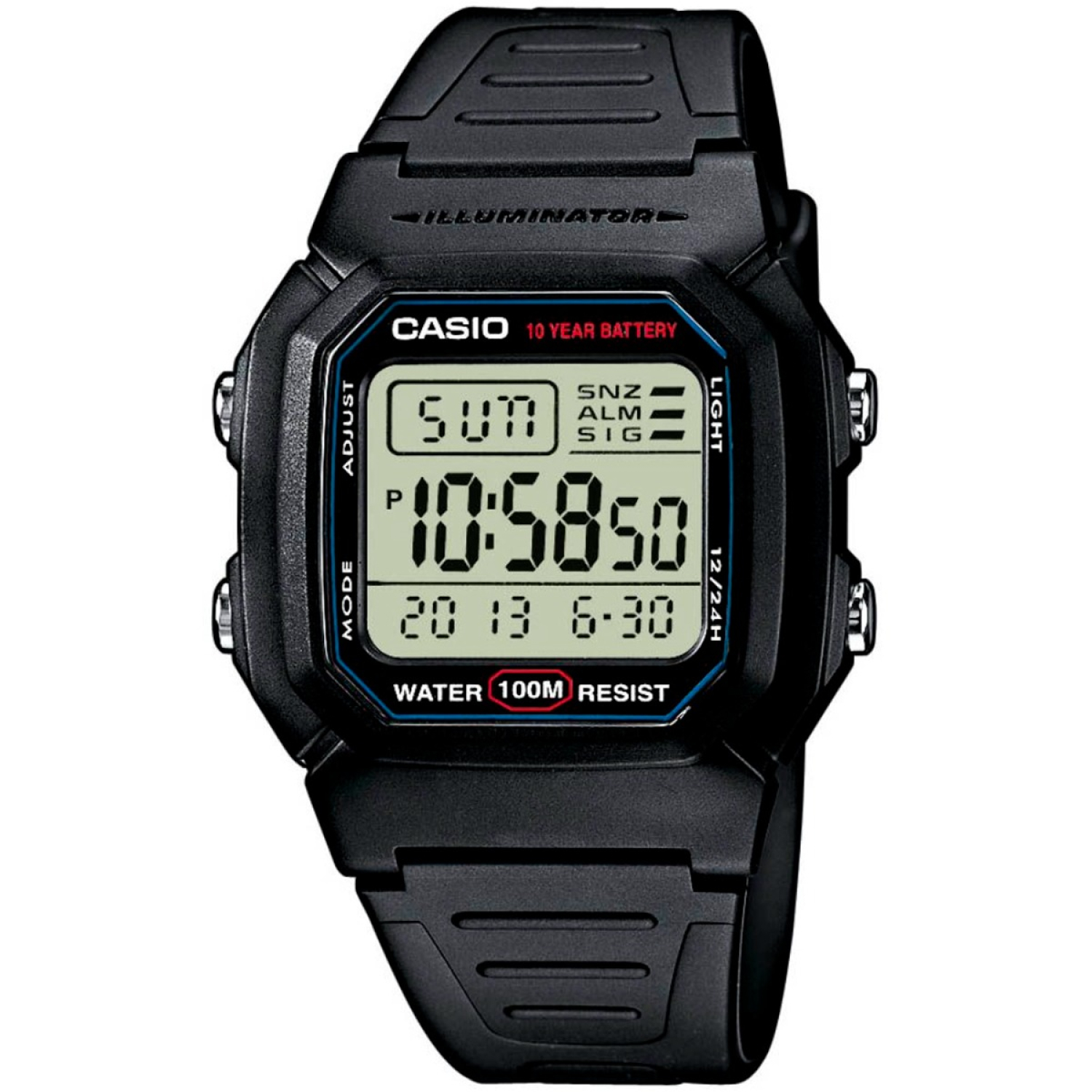 Casio Collection W-800H-1AVES - Man -  37 mm -  Digitalt -  Digitalt/Smartwatch -  Plexiglas thumbnail