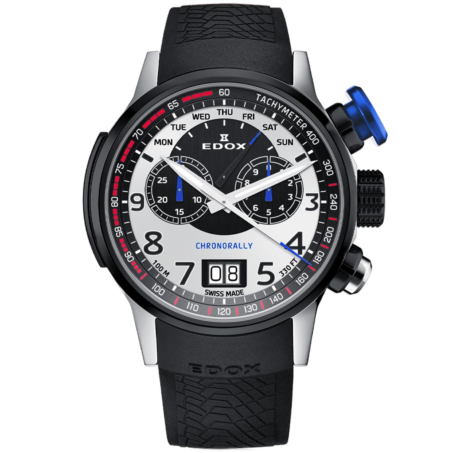 Edox Chronorally Limited Edition 38001-TINNBU-BN – Herr – 48 mm – Quartz – Safirglas