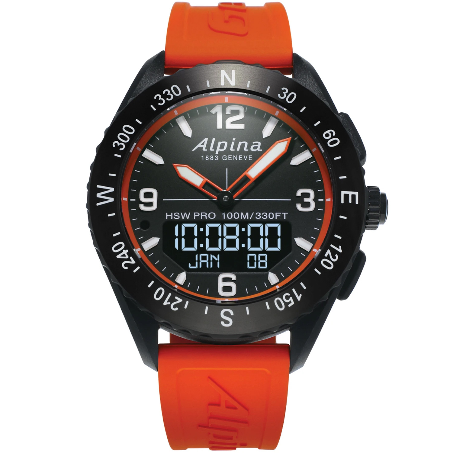 Alpina AlpinerX Alive AL-283LBO5AQ6 - Herre - 45 mm - Hybrid - Kvarts - Safirglas thumbnail