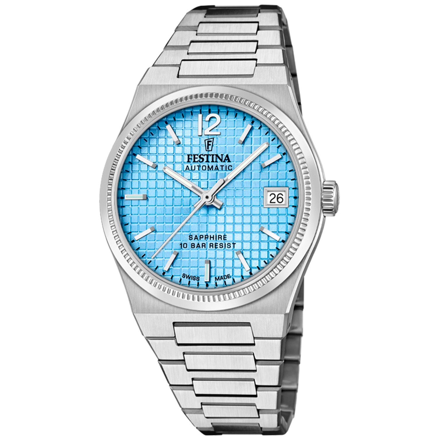 Festina Swiss Made Automatic Sapphire Lady F20029/2 – Dam – 35 mm – Analogt – Automatiskt – Safirglas