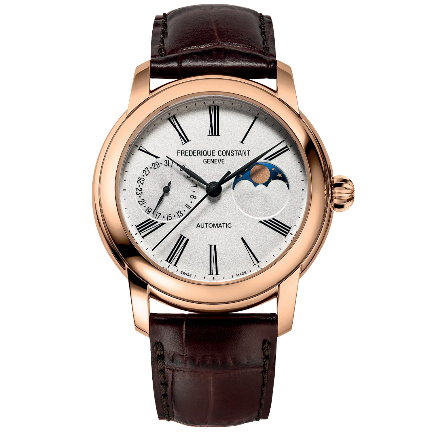 Frederique Constant Classic Moonphase Manufacture FC-712MS4H4 - Man -  42 mm -  Analog -  Automatisk -  Safirglas thumbnail