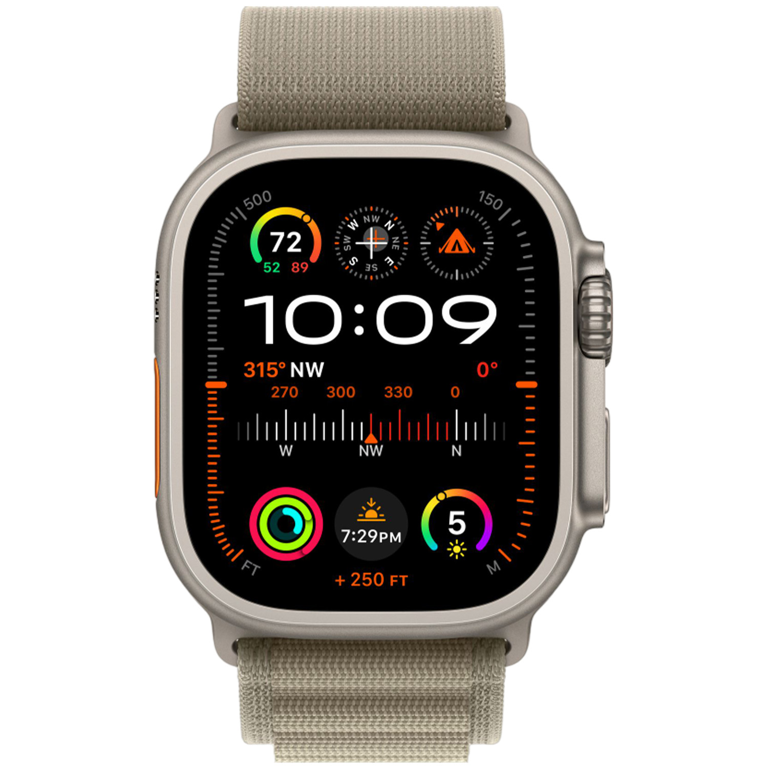 Apple Ultra 2 GPS + Cellular 49mm Titanium Olive Alpine Loop MREY3 - Herre - 49 mm - Smartwatch - Digitalt/Smartwatch thumbnail